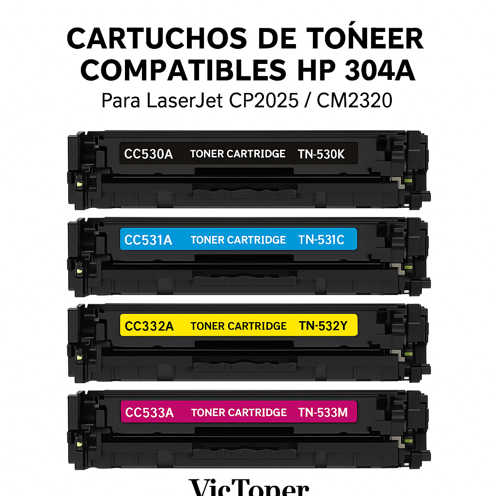 Tóner Compatible hp 304A 2 Tóner Compatible hp 304A