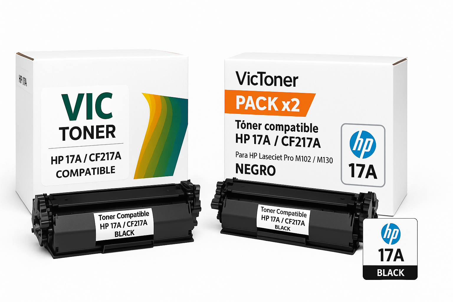 Tóner compatible HP 17A (CF217A) – Negro Para HP LaserJet Pro M102 / M130 – Rendimiento 1.600 páginas