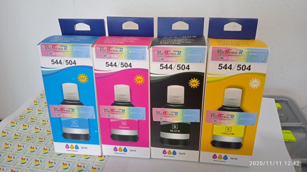 Kit x4 Tintas Epson 544 (T5441/T5442/T5443/T5444) | 65 ml c/u | EcoTank - Imagen 3