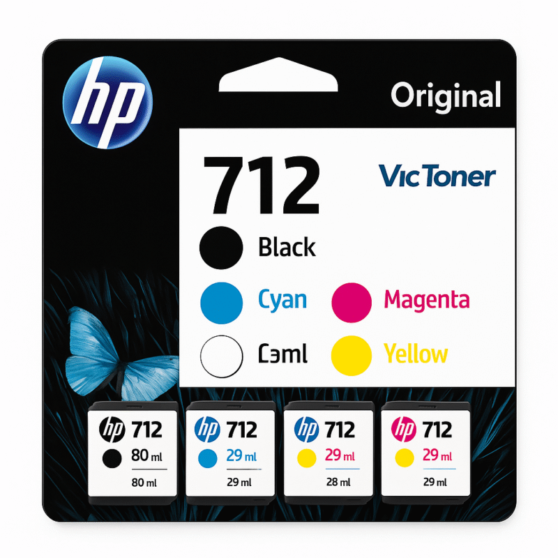 Cartuchos de Tinta HP 712 Original – Negro y Colores | Para Plotter DesignJet