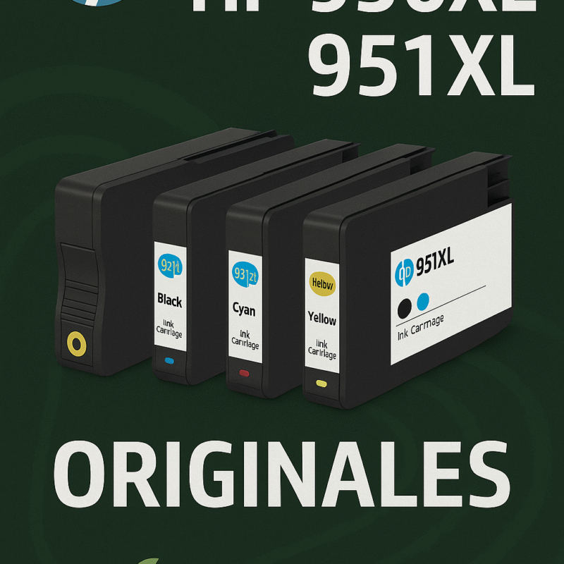 Cartuchos de Tinta Original HP 950XL / 951XL | Pack 4 Colores (Negro, Cian, Magenta, Amarillo)