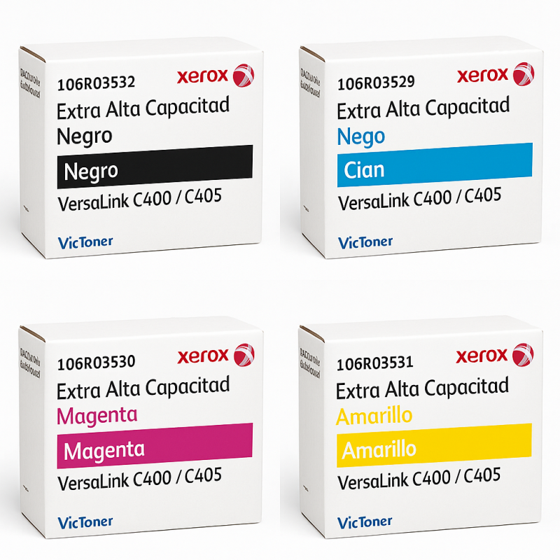 Tóner Xerox Extra Alta Capacidad Negro/Cian/Magenta/Yellow VersaLink C400 / C405