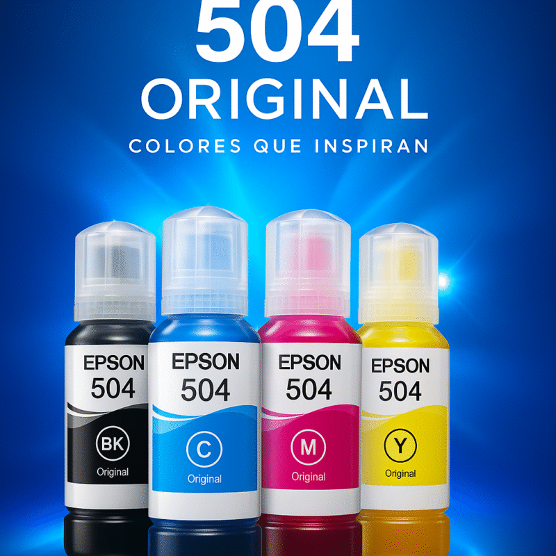 Tintas Epson 504 | Negro, Cian, Magenta, Amarillo | 70 ml | EcoTank