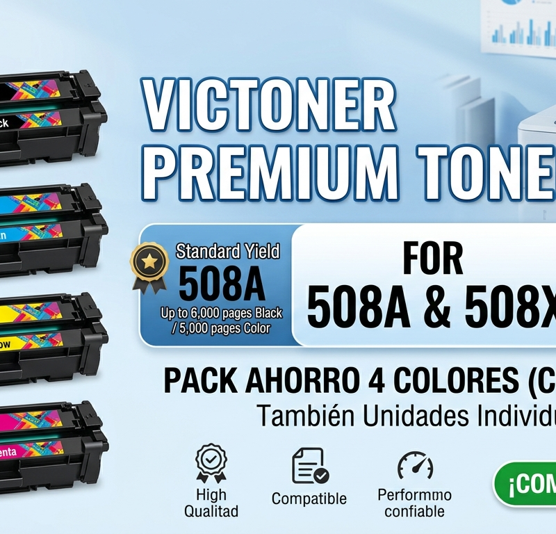 Toner HP 508 LaserJet - Colores y Rendimiento Variable