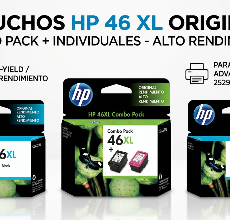 Tinta HP 46 Original | Negro (CZ637AL) y Tricolor (CZ638AL) | Pack Ahorro