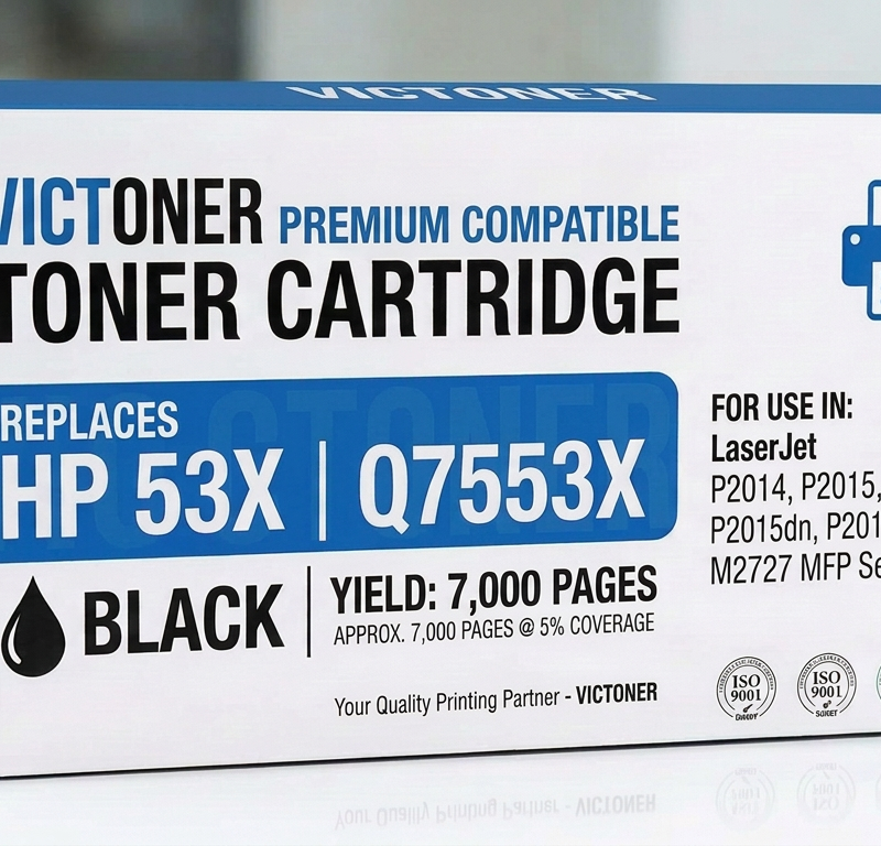 Tóner Compatible HP 53X (Q7553X) Negro VICTONER - Alta Capacidad 7,000 Páginas
