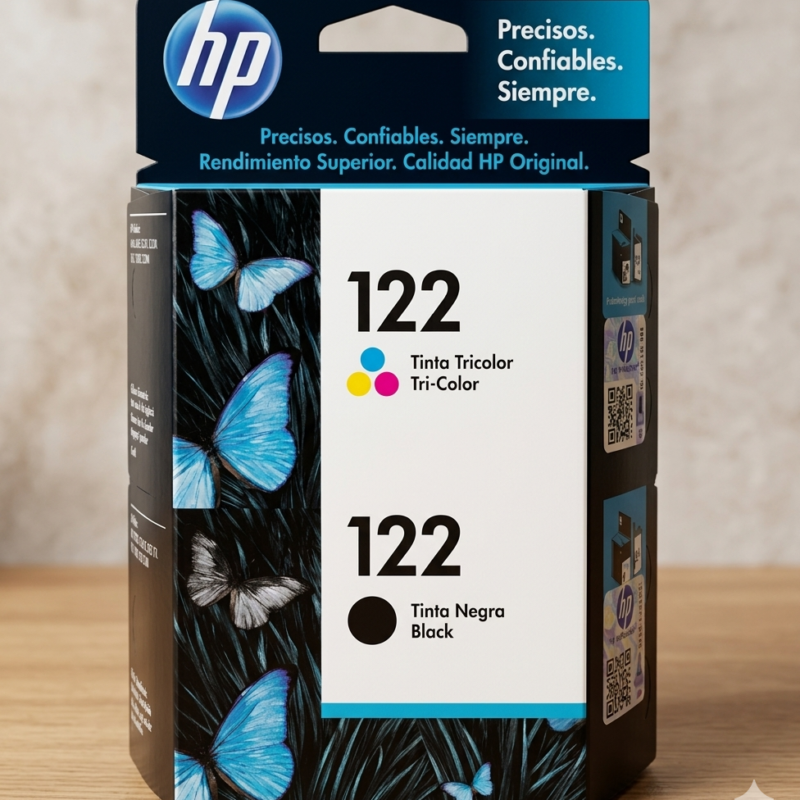 Cartucho de Tinta Original HP 122 | Negro y Tricolor