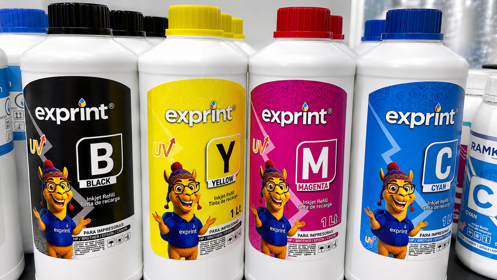 Tinta UV Recarga Compatible HP Epson Brother Canon 1lt 1 Tinta UV Recarga Compatible HP Epson Brother Canon 1lt