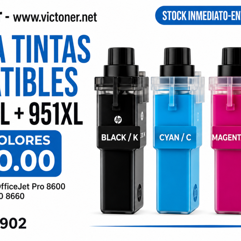 Tintas compatibles hp 950xl 951 xl